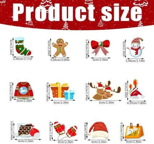 Christmas Cupcake Toppers, Christmas Cake Decorations, Xmas Winter Holiday Party Decorations Cupcake Toppers for Deer Snowman