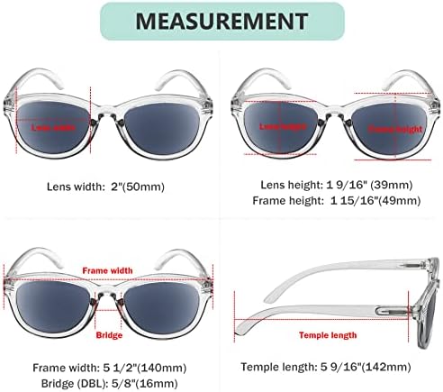 Eyekepper Cat Eye Reading Glasses for Women Oversize Ladies Readers - Grey Lens +2.50