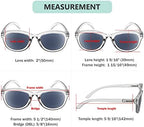 Eyekepper Cat Eye Reading Glasses for Women Oversize Ladies Readers - Grey Lens +2.50