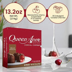 Queen Anne Milk Chocolate Covered Cordial Cherries | 13.2 oz | 20 Piece Gift Box | Whole Maraschino Cherry Creamy Filled Liquid Center | Holiday Party Chocolate Candy