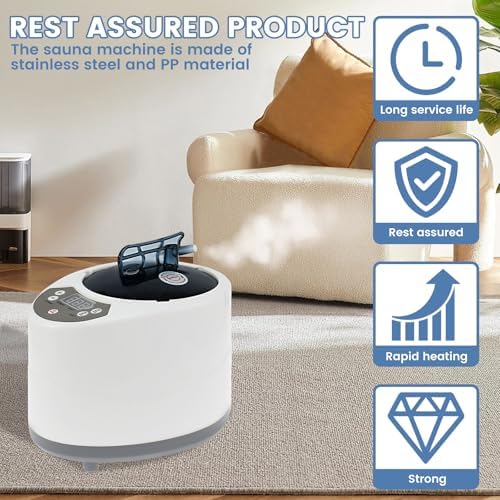 Sauna Steamer Machine, 1000w Us 3l Large Capacity Steam Pot Generator with Protection, Portable Sauna Steamer, Efficient Sauna Steamer Pot for Bath Tub Sauna Room