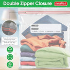 5 Gallon Resealable Bags – Heavy Duty Jumbo Freezer Bags with Dual Zipper – 18x24" Extra Large with Writable Space for Kitchen or Home Storage – BPA-Free Food Grade Plastic – 14 Pack