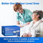 100 Count Enlarged Bedside Commode Liners for Commode Chairs, Bed Pans, and Portable Toilets, Pre-Separated, Leakproof, Sturdy, Disposable, for Adults, Seniors, Medical Care, and Camping