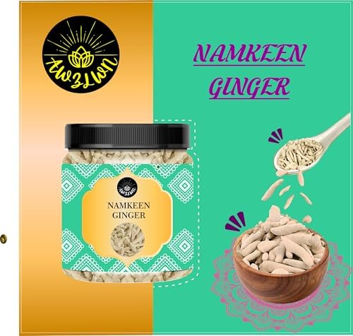 AWZLWN Natural Namkeen Ginger 3.52 OZ (100 GM) | Set oF 1 | AWZLWN