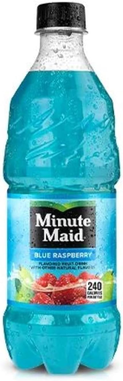 Minute Maid Blue Raspberry 20 oz Bottles, Pack of 24
