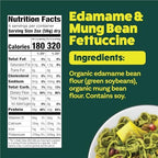 Explore Cuisine Organic Edamame & Mung Bean Fettuccine -Easy-to-Make Pasta - High in Fiber and Plant-Based Protein - Non-GMO, Gluten Free, Vegan, 8 oz (Pack of 6)
