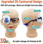 Astropic 3D Cotton & Silk Eye Patch for Kids | Boys Eye Patch for Glasses | Medical Eyepatch for Children with Lazy Eye (Blue Robot, Right Eye)