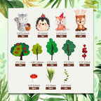 Woodland Animals Cake Topper with Fox Squirrel Hedgehog Sika Deer Mushroom for Woodland Birthday Supplies (Woodland Animals)