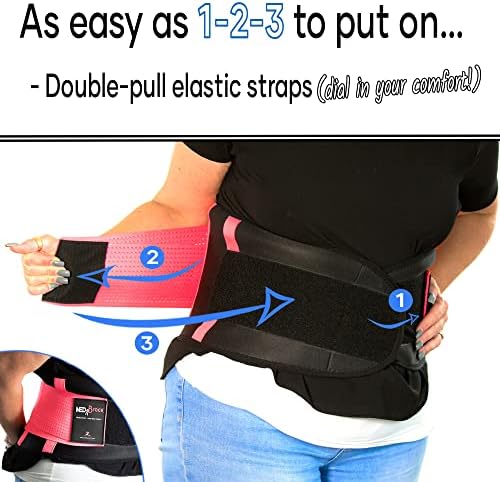 MEDiBrace Back Brace Support Belt for Lower Lumbar Pain Relief for Men and Women - Medical Grade Orthopedic Waist Compression for Sciatica Nerve, Scoliosis, Disc or Lifting at Work