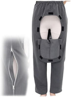 Patient Care Pants, Rehabilitation Trousers, Adult Open Crotch Pants Clothing Incontinence Pants For Women And Men Disabled And Elderly Suitable Clothing For Clothing Easy To Wear And Remo(Color:M)