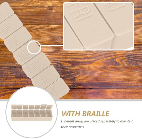 Portable Medicine Box 7-Day Weekly Pill Organizer 3pcs White Plastic Storage Container for Outdoor Travel Medication Holder