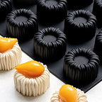 Pavoni PX4391 Pavoflex Silicone Baking Mold Freezing Mould with 12 Charlotte Cavities, Each 2.95 Inch Diameter x 1.77 Inch High