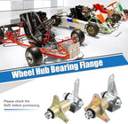 uxcell Wheel Hub Bearing Flange for 6" Tires 17mm 3 Stud Front Wheel Hubs Flange for ATV