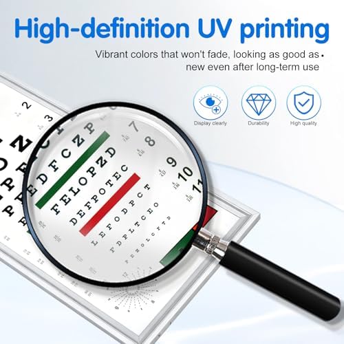 LED Eye Chart Light Box | Eye Exams Charts with Red/Green Sight Mark | Professional Astigmatism Vision Marker for Schools,Optical Shop,Clinics, Home Use