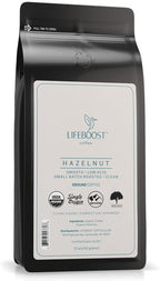 Lifeboost Hazelnut Ground Coffee – Organic, Low Acid, Non-GMO Hazelnut Flavored Coffee – Single Origin, Mold-Free Mycotoxin Tested Coffee, 12 oz