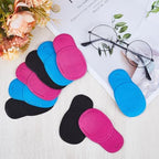 CREATCABIN 18Pcs Glasses Eye Patch Lazy Eye Patch for Amblyopia Strabismus Eye Patch Left to Cover Left Right Eye Textile Reusable Eyepatch for Medical Adults Toddlers Black Blue Red 3.6 x 2Inch
