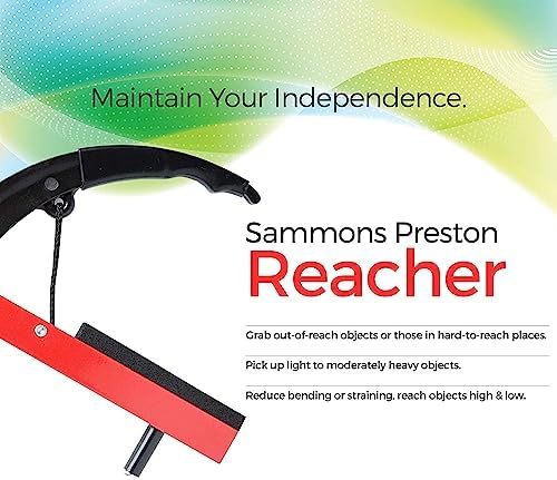Sammons Preston Reacher, Standard, 26", Grabber Reacher Tool, Lightweight Trash Picker Grabber & Garden Nabber, Aluminum Pick Up Tool & Reaching Claw, Portable Reaching Assist & Dressing Tool, 2 Pack