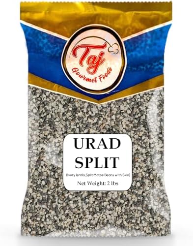 TAJ Urad Split Dal 2-Pounds | Indian Origin Lentil (Split Matpe Beans w/Skin