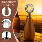 Apsire Walnut Wooden Bottle Opener, Stainless Steel Wood Handle Opener for Beverage, DIY Opener for Engraving Wedding Party
