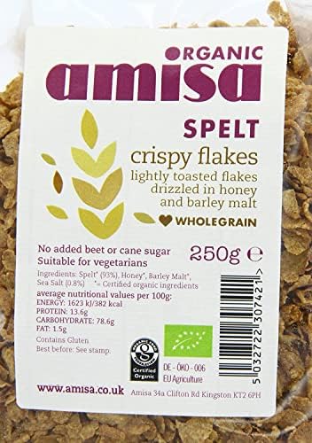 AMISA ORGANICS Organic Spelt Crispy Flakes, 250 GR