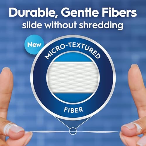 Oral-B Glide Healthy Gums Unflavored Dental Floss, Smooth, Strong, Shred Resistant, Value 2 Pack (50m Each)