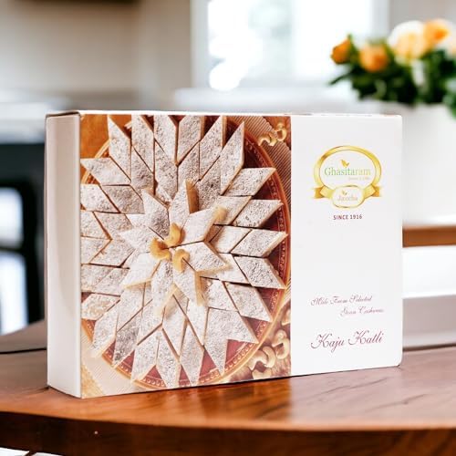Jaiccha Ghasitaram Christmas Gifts Hamper Box 6 Goodies with Kaju Katlis
