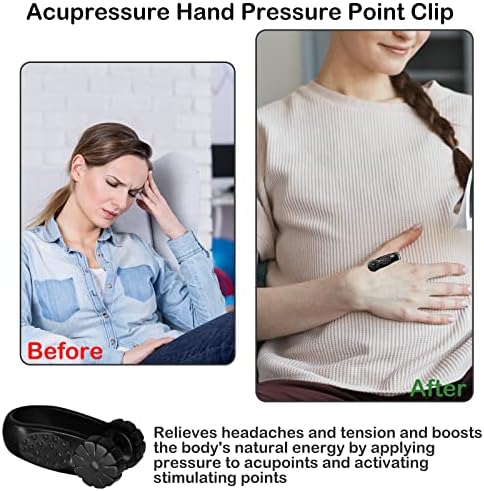 2Pcs Migraine Pressure Point Clip, Headache Relief Acupressure Hand Clip, LI4 Acupressure Point Clips Relief Tension Anxiety Device, Stress Alleviation, Acuplus Relief