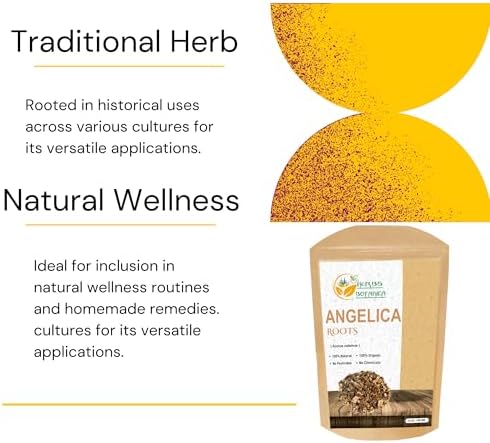 Herbs Botanica Angelica Root Loose Cut and Sifted Angel of Herbs Angelica Archangelica Angelica Herb for Herbal Tea, Baking Add to Tea Blends 3.5 oz