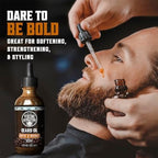 Viking Revolution Coffee Whiskey Beard Oil for Men -Natural Mens Beard Oil with Argan Oil and Jojoba Oil -Beard Softener,Strengthens and Moisturizes- Beard Conditioner for Men(Coffee Whiskey, 1 Pack)