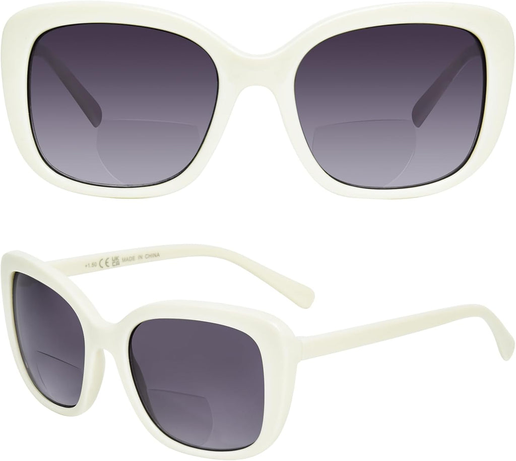 FONHCOO Bifocal Sunglasses for Women -Reading Sunglasses with UV400 Protection, Stylish Bifocal Sun Reader for Outdoor