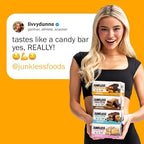 JUNKLESS Chocolate Peanut Butter Protein Bars | 15g Protein, No Added Sugar, High Fiber, Gluten Free | Healthy Snack for Kids & Adults | 12 Bars