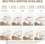 Headboard Bed Gap Filler, High Density Foam Mattress Extender Pillow, Removable, White, 39"x2"x6"