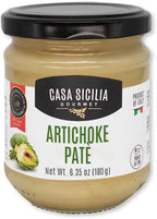 CASA SICILIA Artichoke Patè Spread, 180 gr, Product of Sicily, Italy (Pack of 1)