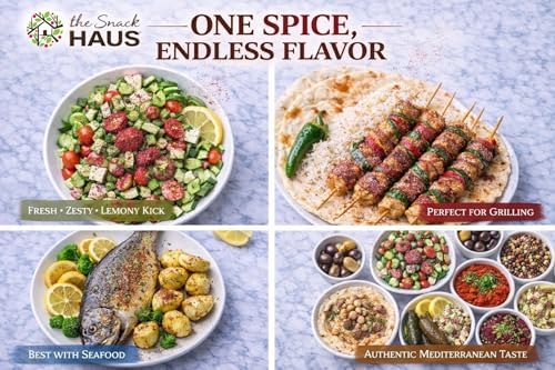The Snack Haus Ground Sumac 16 oz. Authentic Turkish Sumac, Premium Mediterranean Spice for Salads, Marinades & Seasoning. All Natural, No Additives, Non-GMO