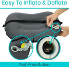Vive Inflatable Lumbar Pillow - Cushion for Airplane Seat Travel Support - Lower Back Cushion for Car, Office Chair - Adjustable Firm Air Neck Pain, Sciatica Relief - Compact Portable Camping Headrest