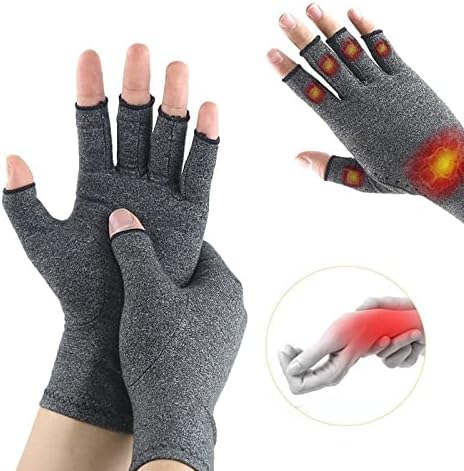 RZJZGZ 2 Pairs Arthritis Gloves Compression Arthritis Pain Wrist Support Brace gloves Compression Anti Arthritis Gloves (Large)