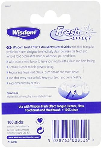 Wisdom Fresh Effect Dental Wood-Count, Pack of 4, 400-Count