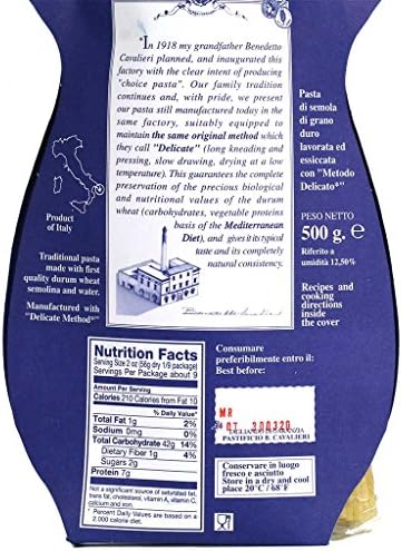 Benedetto Cavalieri, Spaghettoni Artisanal Semolina Pasta from Italy, 17.6 oz Bag