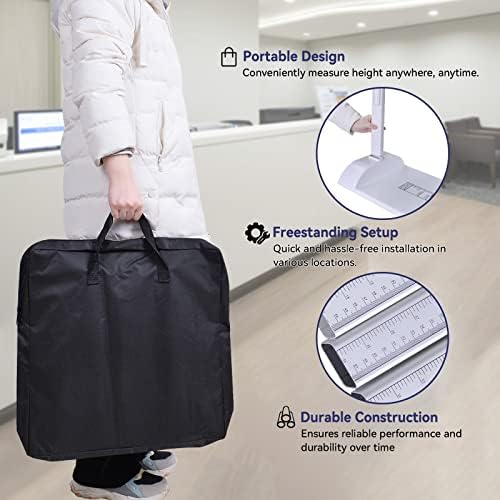 Height Measurement Medical Portable Stadiometer Height Rod 8-82 inch/20-210 cm/Unit with cm & inch, Accurate Scale Height Measuring Tool for Office Home Wall Adults Kids