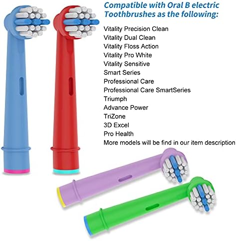 8pcs Kids Toothbrush Replacement Heads Compatible with Oral B Electric Toothbrush, Soft Bristles and Small Heads for Sensitive Teeth and Gum of the Kids