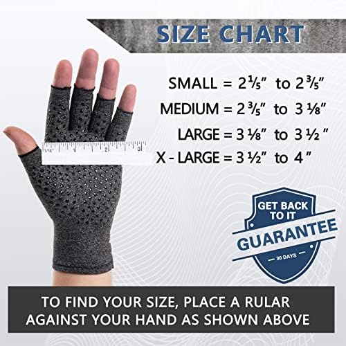 Compression Gloves for Women Men, Fingerless Breathable Moisture Wicking Arthritis Compression Glove for Joint Pains