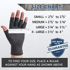 Compression Gloves for Women Men, Fingerless Breathable Moisture Wicking Arthritis Compression Glove for Joint Pains