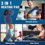 MOAJAZA Cordless Knee Massager with Heat and Vibration, Heating Pads for Knee Shoulder Elbow Deep Issue