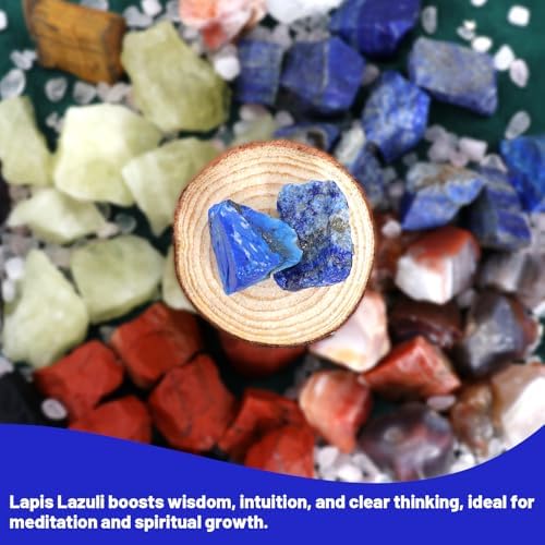 1.1lb Bulk Raw Lapis Lazuli Rough Crystal-Natural Lapis Lazuli Raw Stones Crystal for Tumbling, Cabbing, Fountain Rocks, Decoration, Polishing, Wire Wrapping, Wicca & Reiki Crystal Healing