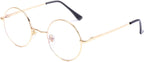 AZorb Blue Light Blocking Glasses for Women Men Retro Round Metal Frame Eyeglasses