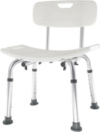 Home Portable Bathroom Chair,Height Adjustable Bathroom Shower Chair,Invisible Armrest Safety Bath Stool for Elderly Disabled and Pregnant Women B