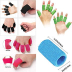ELANE 40 PCS Finger Splint Finger Holster Thumb Brace Support Elastic Sleeves for Finger Support ,Knuckle,for gaming,sports,basketball,black,green,skyblue,rosered