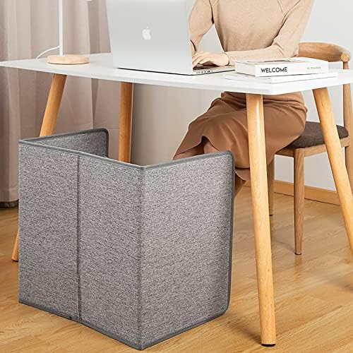 Foldable Foot Warmer Under Desk for Leg Feet with Blanket & Stands, 4-Fold Electric Portable Space Heater for Home Office with Overheat & Tip-Over Protection & Timer, Quiet Safe Quick Heating Panel
