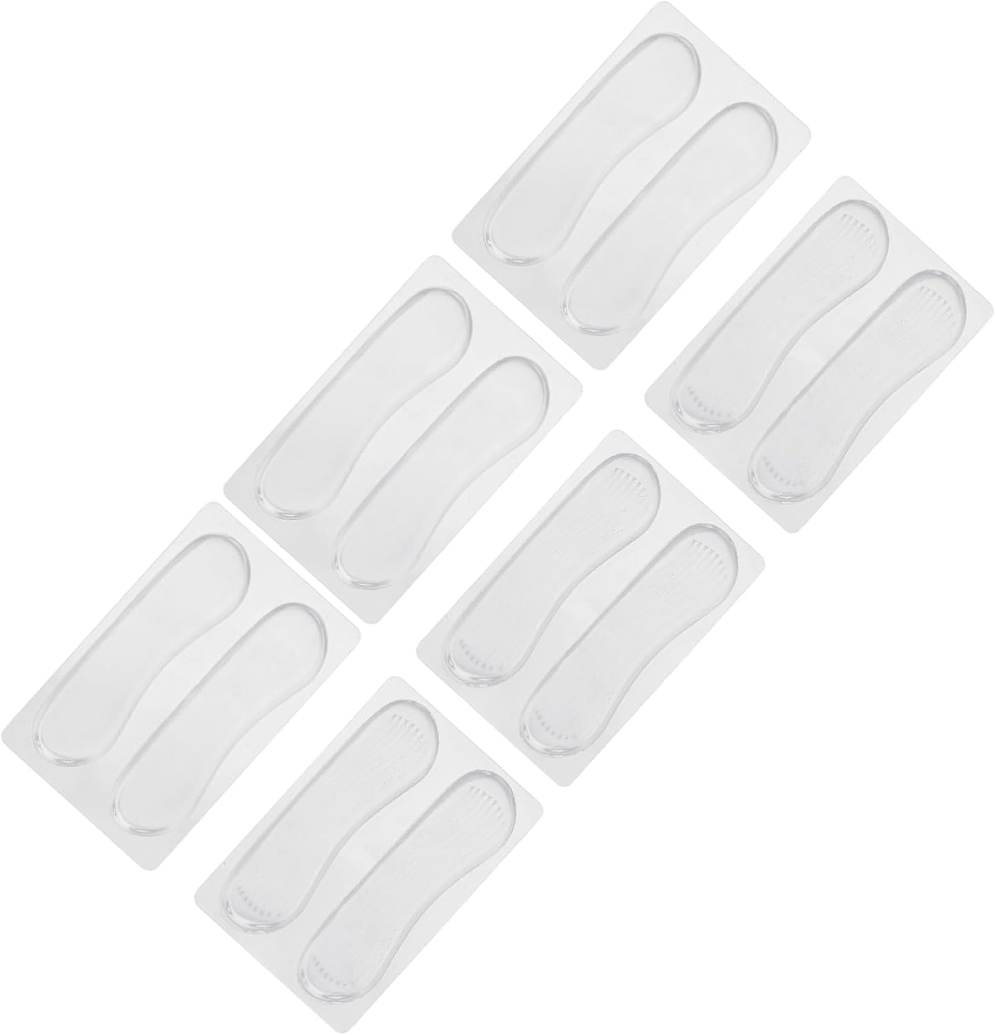 FRCOLOR 6pairs Transparent Silicone Heel Pads Comfortable Reusable Cushions for High Heels and Sneakers -wear Foot for Everyday Use