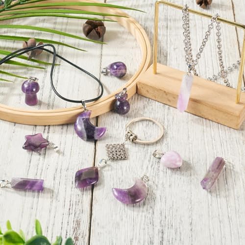 Irregular Natural Gemstone Pendants Assorted Healing Crystal Chakra Stone Pendants for Women Men Bracelet Necklace Earring Jewelry Making
